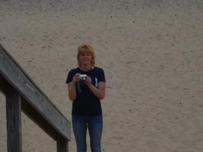 Pam on the trip to upper michigan with ED