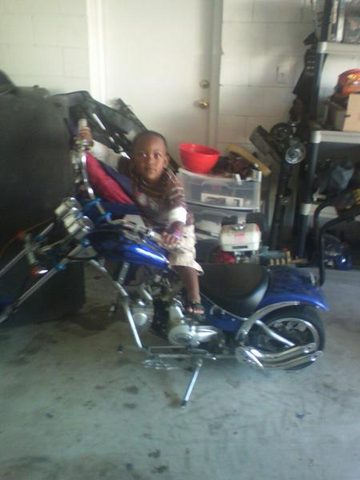 SEDDIE B`S SON KK ON HIS FIRST CHOPPER