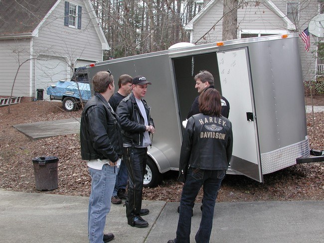 Signing of Tim`s fun house bike trailer