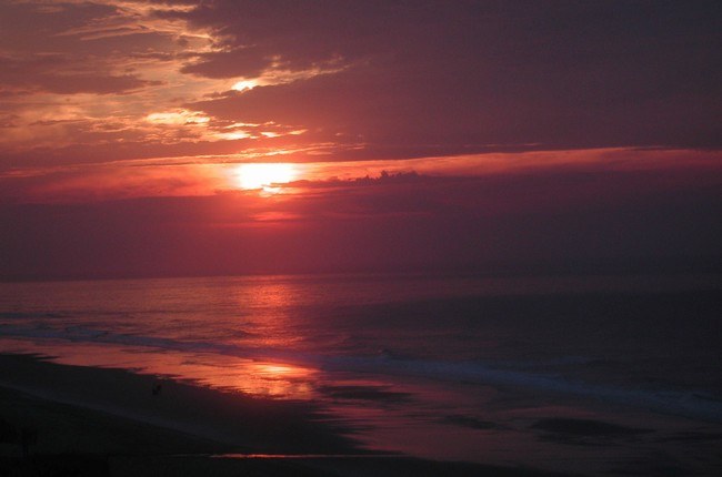 red sunrise at MB