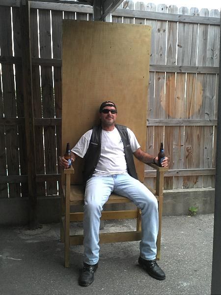 King Jim on his throne